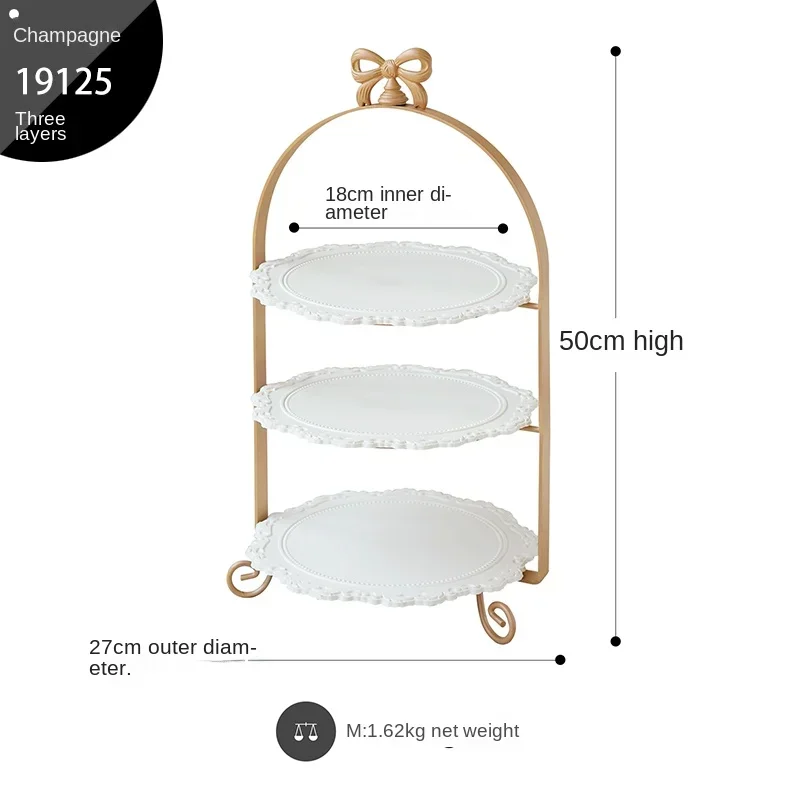 British Afternoon Tea Cake Stand-Multi-Layer Iron Dessert Table Elegant Sweet Tray Stylish Display Rack and Party Decor Best