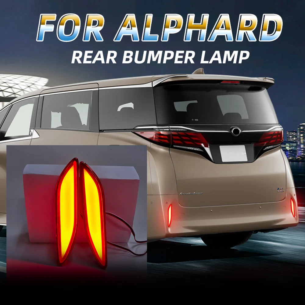 For Toyota NEW Alphard 40 Series 2Pcs Car Led Rear Bumper Light Reflector Start Scan Driving Braking Lights Dynamic Turn Signal detail image 1