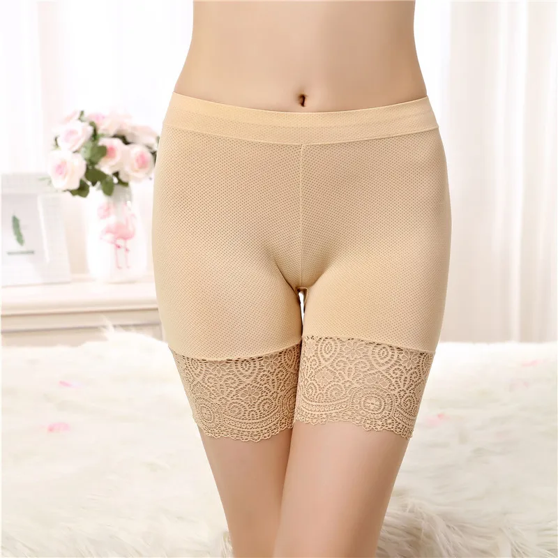 Seamless Underwear Shorts Women Rose Lace Safety Short pants under skirt high waist Plus size boxer briefs safety shorts,high waist shorts,high waist underwear,high waist panties,lace panties,seamless panties