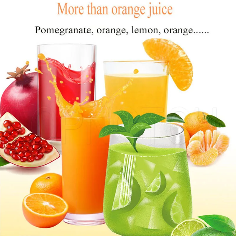 Hot Sale Automatic 120w Orange Juicer Squeezer Machine Electric 220v Industrial Lemon Juice Extractor With 2 Trash Can 4