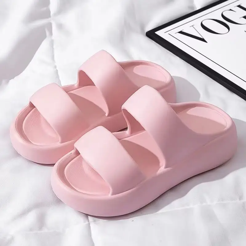 2025 New Summer Women Slippers Couple Beach Slippers Soft EVA Thick Sole Slides Shoes Platform Flat Heel Slippers Casual Sandals 5