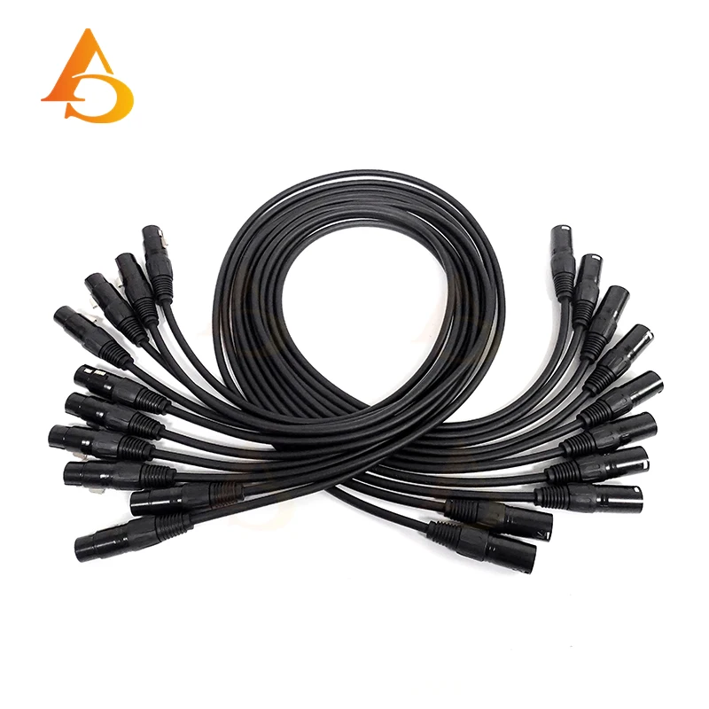 10-Pack 3-Pin DMX Signal Cable for LED Par Stage Lighting (1M/2M/3M)