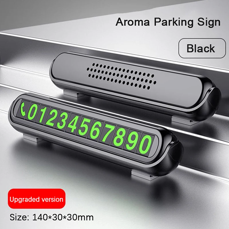 

Luminous Aromatherapy Car Temporary Parking Card Car Phone Number Card Plate Telephone Number Park Stop Sticker Auto Accessories