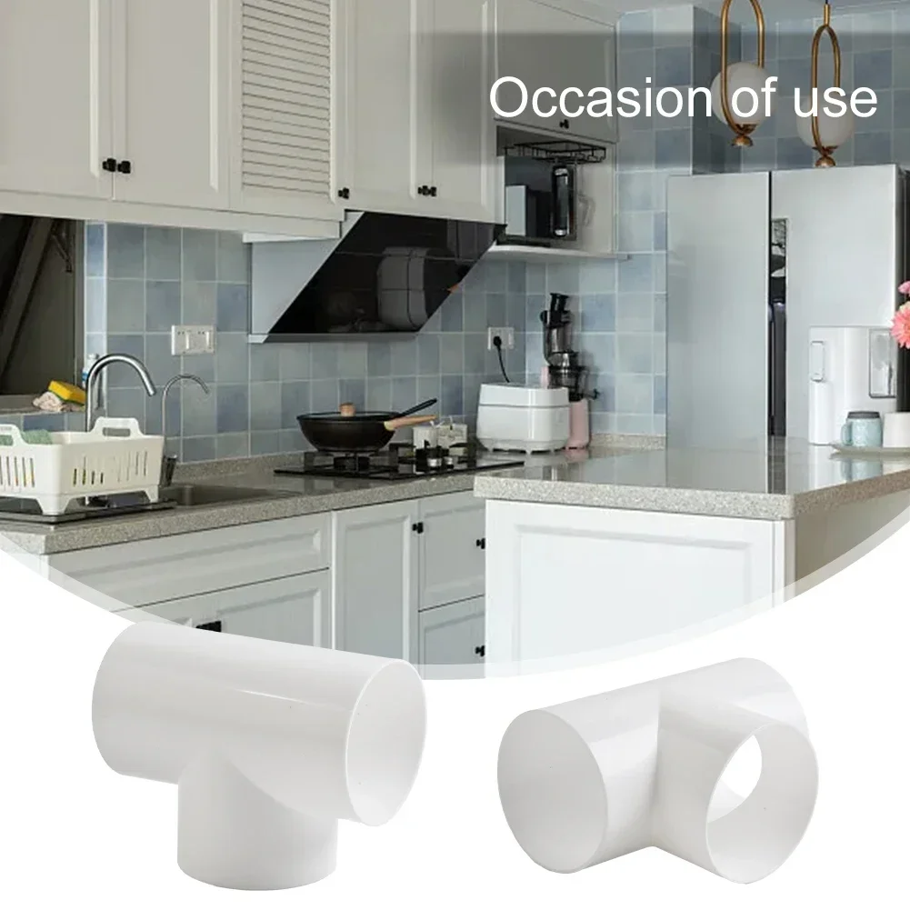 Duct Tube Duct Pipe Home Ventilation T/Y Shape Thickening Quick Ventilation Tube 100mm ABS For Extractor Fan