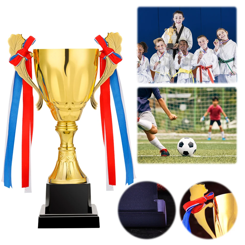 Metal Gold Trophy Cup Height 23cm Sports Competition Winners Award Championships Tournaments