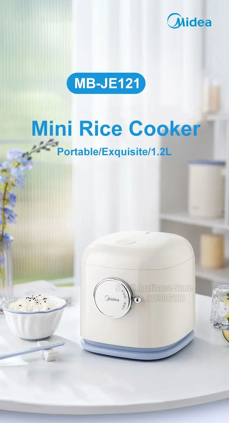 Description Picture 2 of item220V Midea Electric Rice Cooker Small Capacity Mini Rice Cooker Mini Dormitory Cooking Rice for 1-2 People Non stick Pot