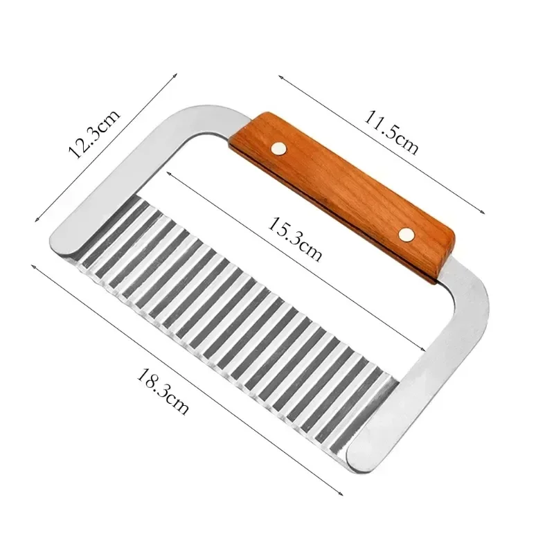 Stainless Steel Vegetable Slicer Potato Chip Dough Fruit Crinkle Wavy Slicer Knife French Fry Maker Tools