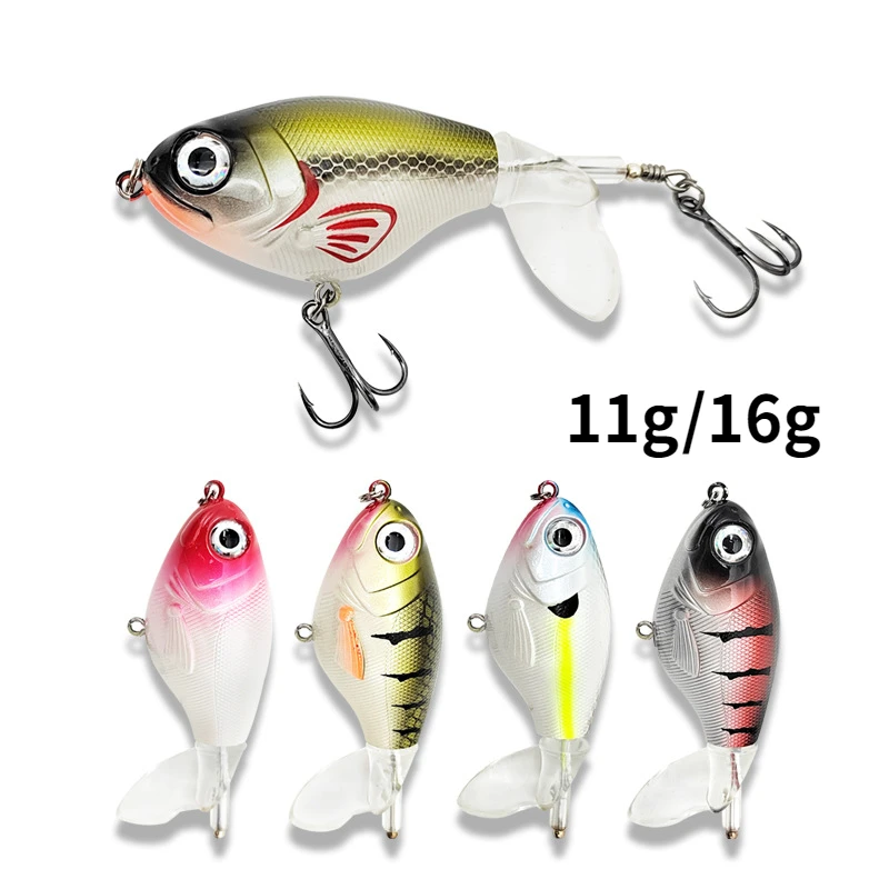 11G/16G Bass Lure Whopper Plopper Trolling Lure Crankbait Far Casting Surface Con Coda Rotante Attrezzatura Da Pesca Minnow Bait