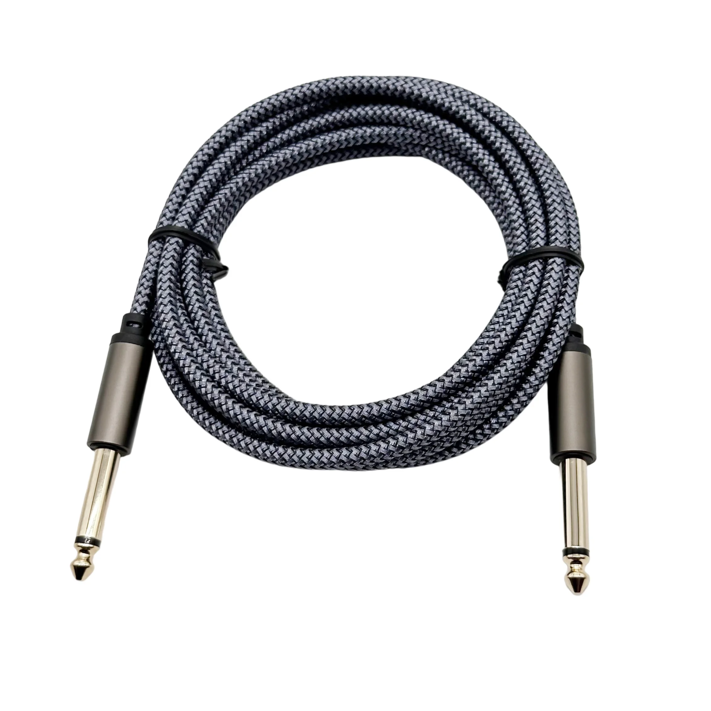 High-Quality Mono TS Jack Audio Cable for Amplifiers, Mixers, and Bass Guitars - Multiple Length Options Available