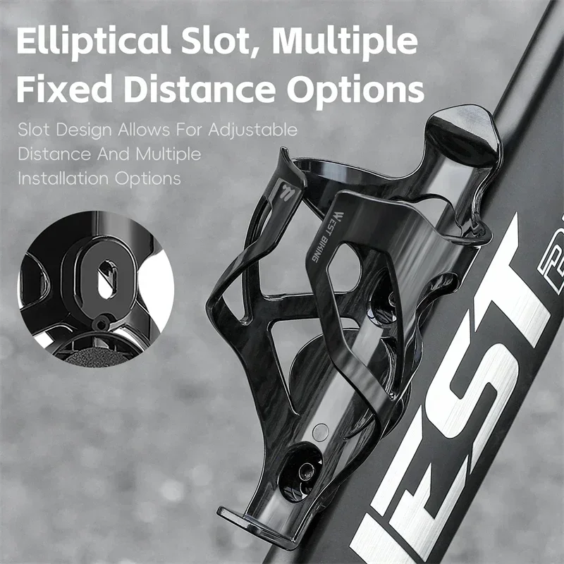WEST BIKING Bicycle Bottle Holder With Hidden GPS Airtag Storage Lightweight Adaptable Bottle Cage MTB Road Bike Accessories bicycle water bottle cage,bicycle bottle holder,water bottle holder