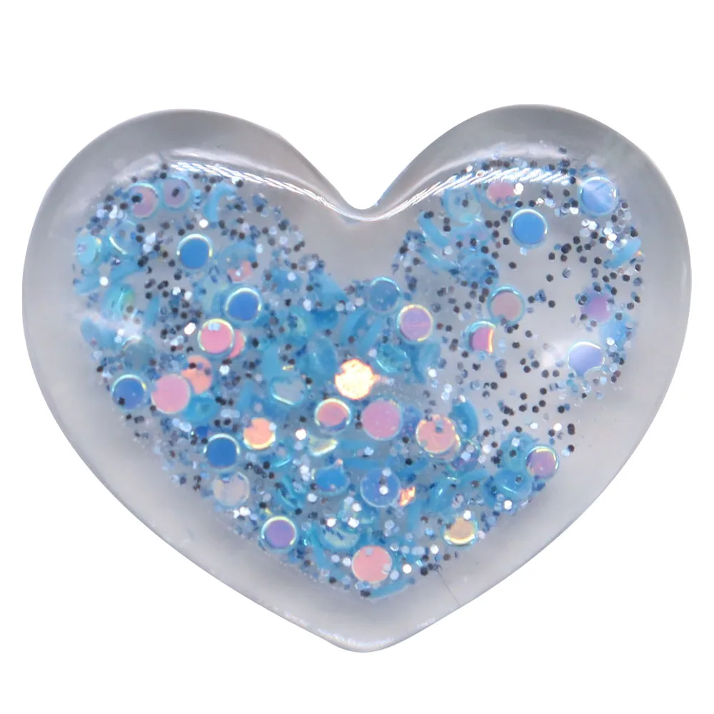 1PCS Harz Nette Cartoon Schuh Charms Kawaii Bunte Transparente Pailletten Stern Herz Bär Sandalen Schuhe Dekoration Schnalle Kind geschenk – Detail 13