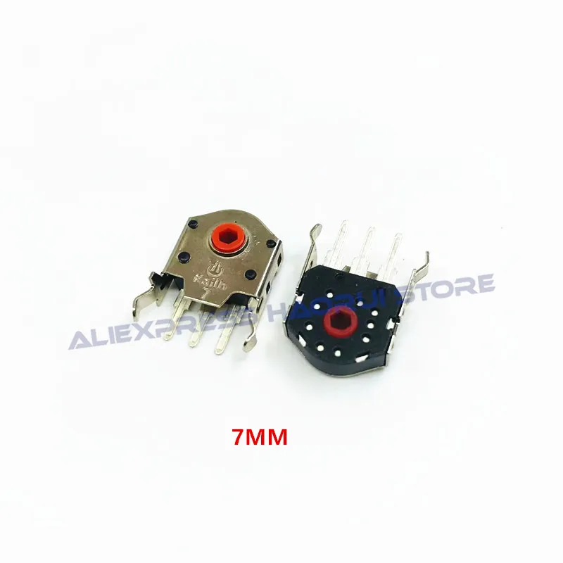 5Pcs Kailh 5/7/8/9/10/11mm Rotary Mouse Scroll Wheel Encoder 1.74mm hole mark 15-30g for PC Mouse alps encoder dust-free decoder