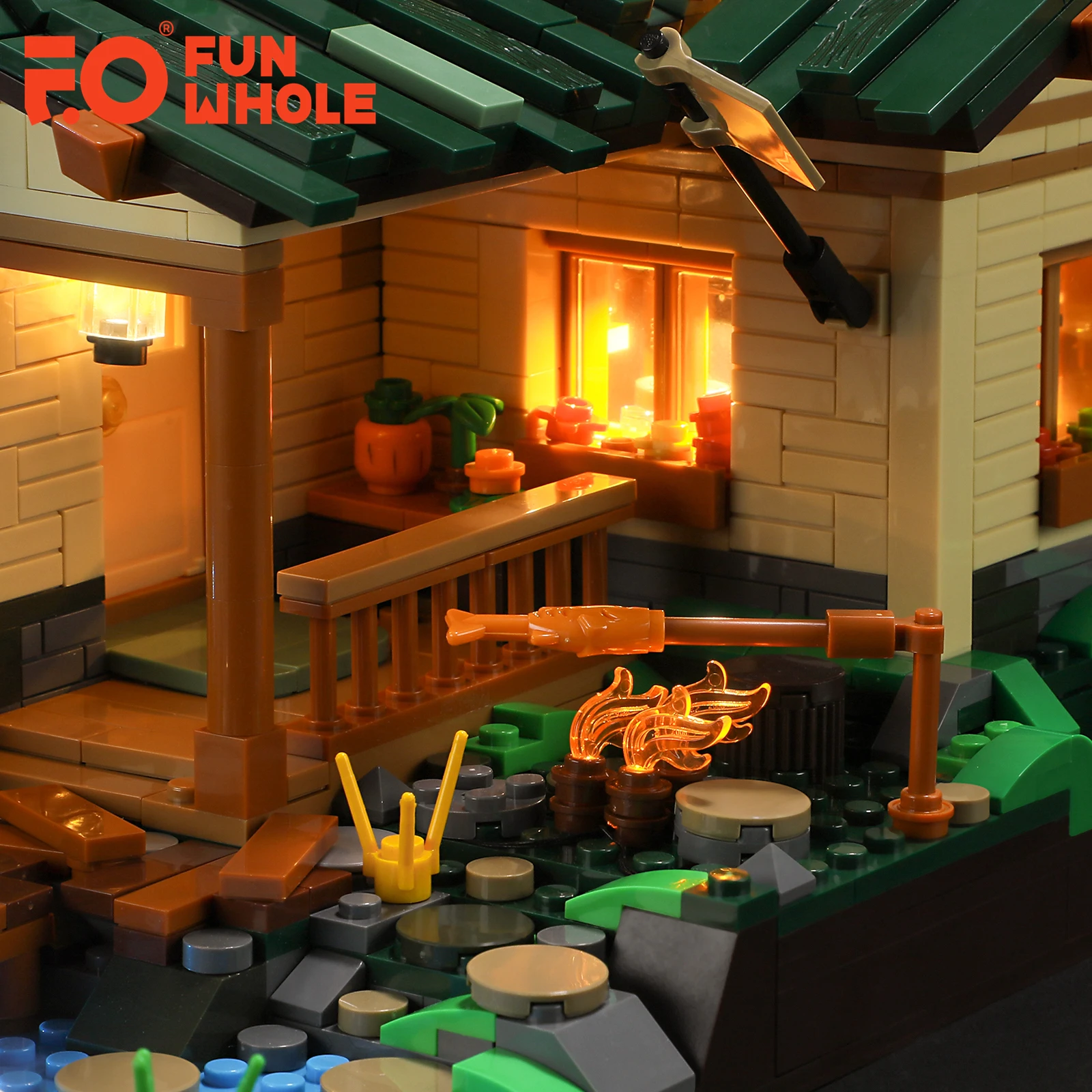 Log Cabin Lego Lake House Funwhole Lakeside Cabin Modular Building