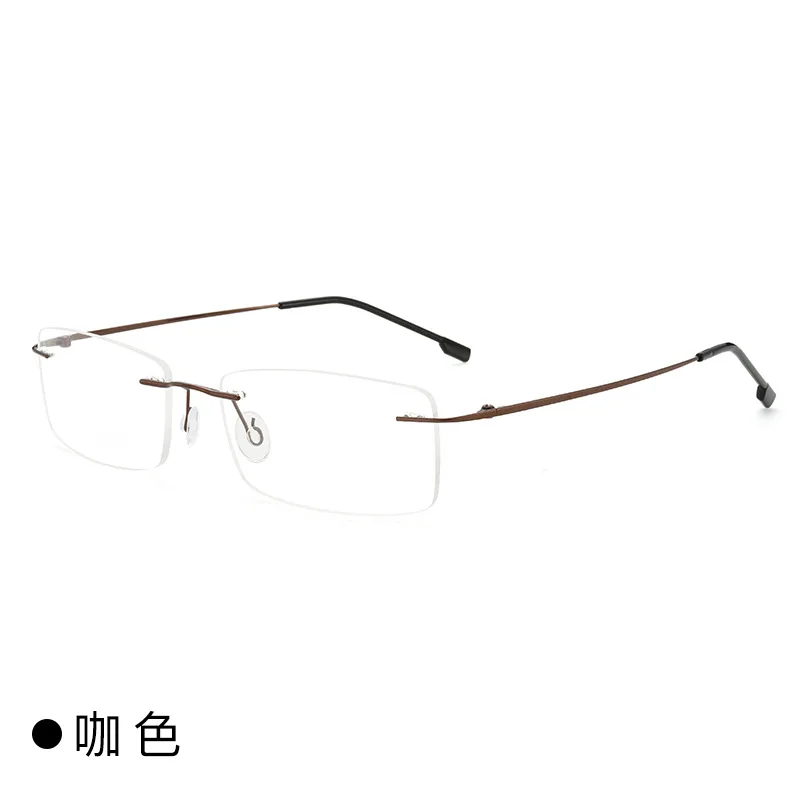 Titanium Myopia glasses men women rimless frame prescription glasses near-sighted myopia eyeglasses Anti-blue Light Eyewear