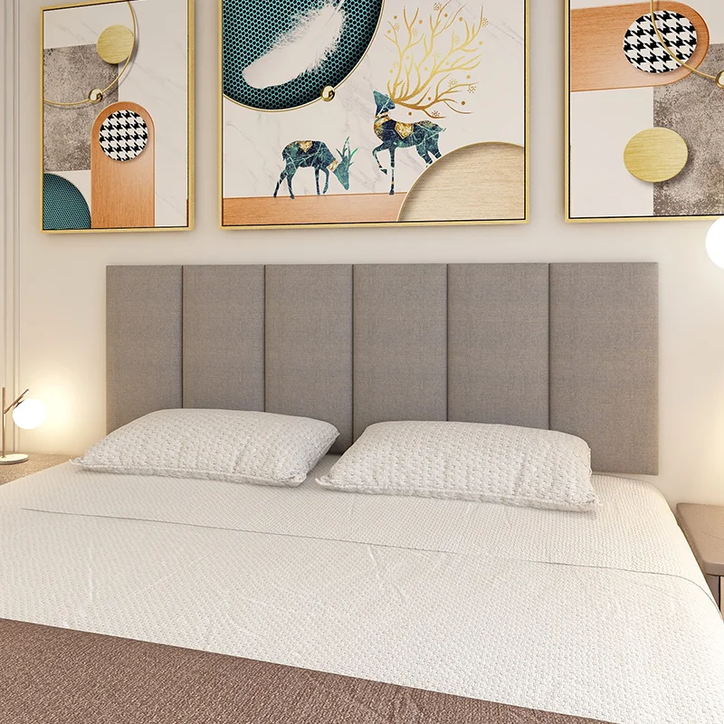 Bed Headboards Anti-Collision Wall Panels Tatami Bedroom Decor Aesthetic Tete De Lit Self-Adhesive Head Board Cabecero Cama