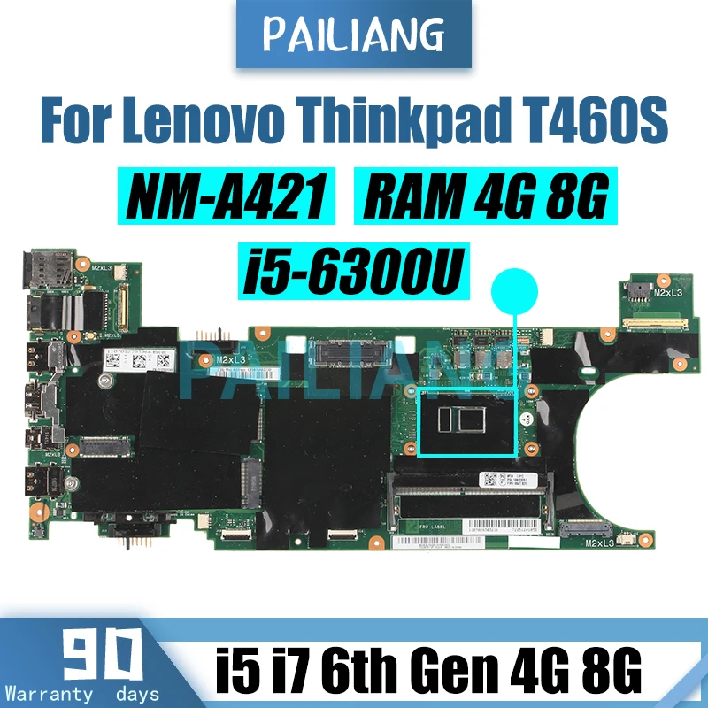 Placa-mãe Portátil para Lenovo Thinkpad Notebook Mainboard Nm-a421 00jt935 00jt955 00jt937 00jt951 00jt925 i5 i7 ° gb 8gb