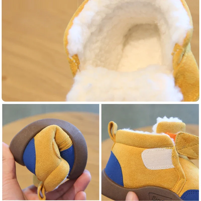Winter Baby Shoes Boys Girls Warm Plush Toddler Snow Boots 0-5 Years Kids Fashion Anti-slip Sneakers Children Shoes 3