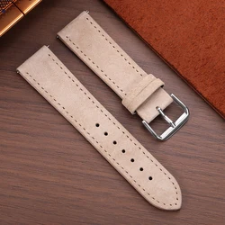 Premium Suede Leather Watch Strap - Quick Release, Multi - Color Options - 22mm (Beige)