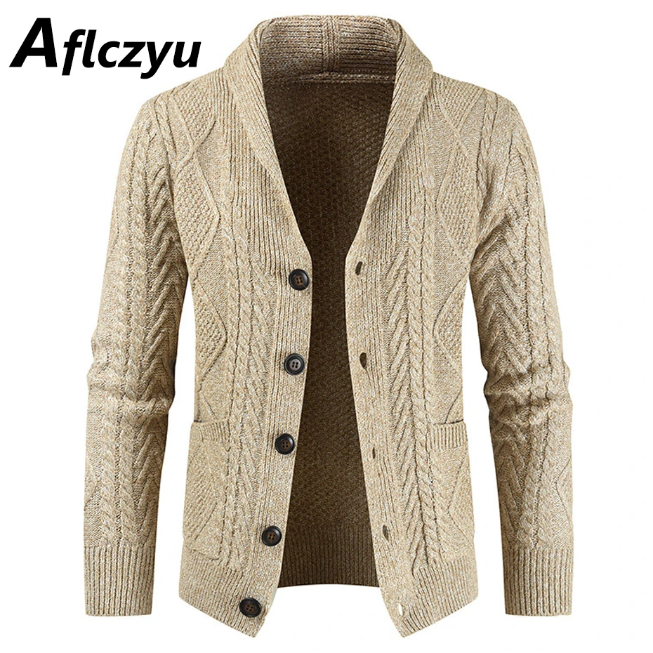 Knitted Jacket Men Spring Autumn Solid Color Jacket Coat Fashion Casual Button Knitted Coats Male Outerwear Khaki luxury brand cowskin pin buckle khaki fashion high quality genuine leather fancy vintage young male jeans cintos masculinos