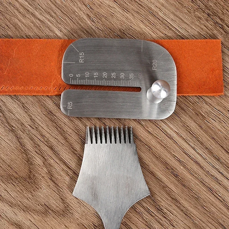 Leather Pulling Board Practical Cutting Ruler Tool Stainless Steel Manual leather Cut Auxiliary Accessories 1Set leather tools leather craft tool kit leather craft tools leather craft tool