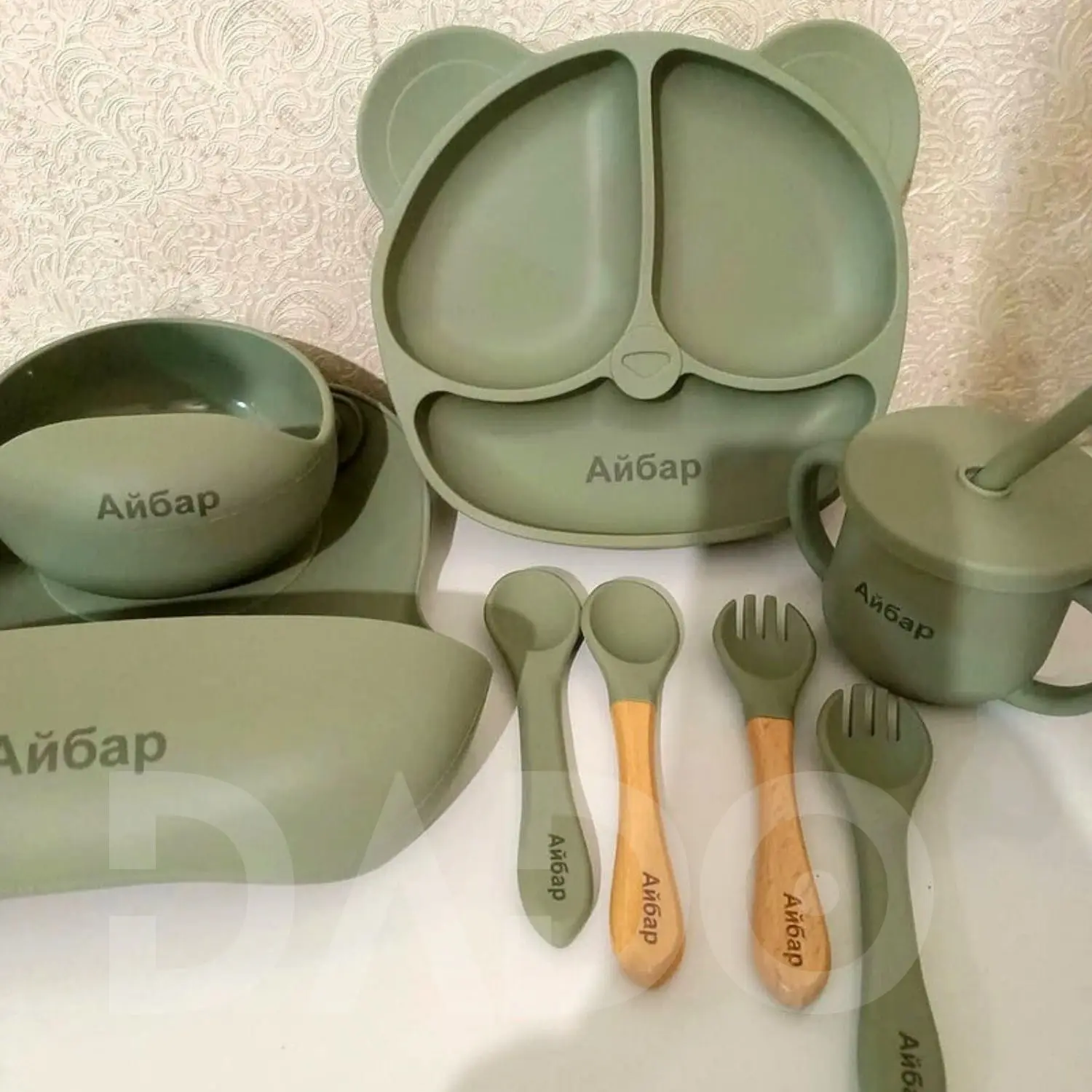 Name Baby Silicone Dish Feeding Set Suction Cup Engrave Personalize Bowl Divided Plate Kid Cute Eating Tableware silicone dining plate,silicone meal set,silicone feeding set,baby tableware set,silicone feeding bowl