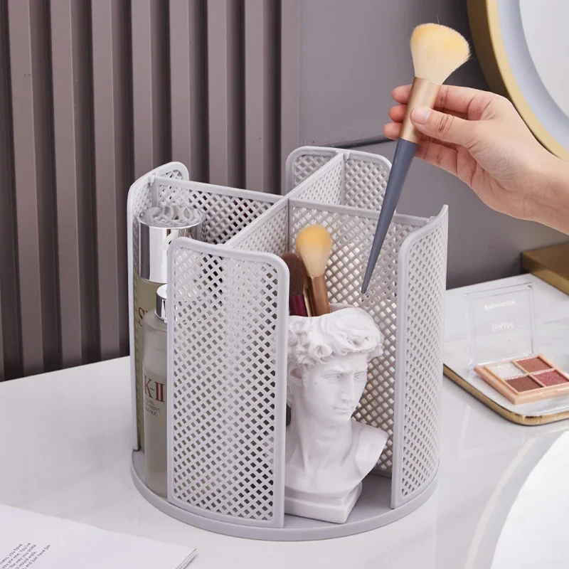 Multi-purpose Paper Cup Holder 360° Rotating Coffee Cup Caddy Organizer Desktop Disposable Cup Dispenser Cosmetic Storage Rack