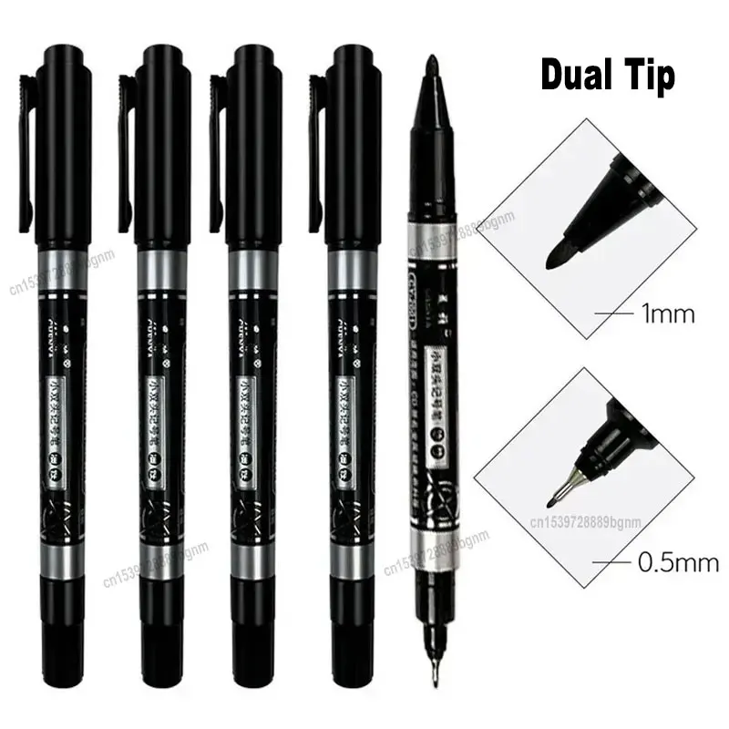 듀얼 팁 영구 페인트 아트 마커 파인라이너 펜, 미세 라인 사무실 학교 서명 쓰기 드로잉 문구, 0.5mm, 1mm, 5 개, 8 개