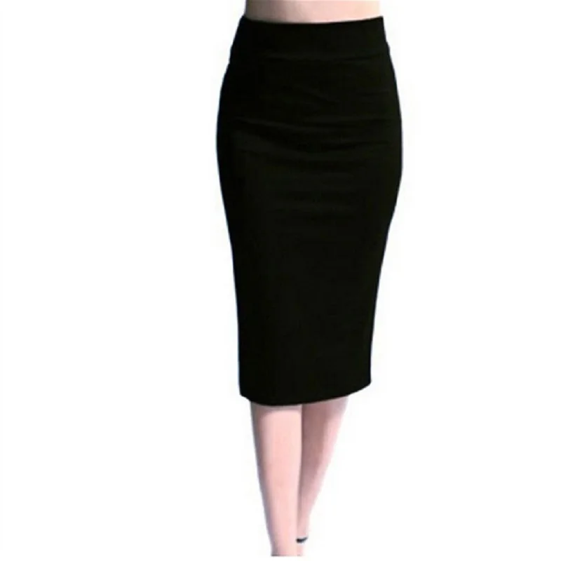 

Sexy Slim Pencil Women Skirt 2024 New High Quality Fashion Casual Stretch Bodycon Midi Pencil Skirt OL Ladies Bottom Red