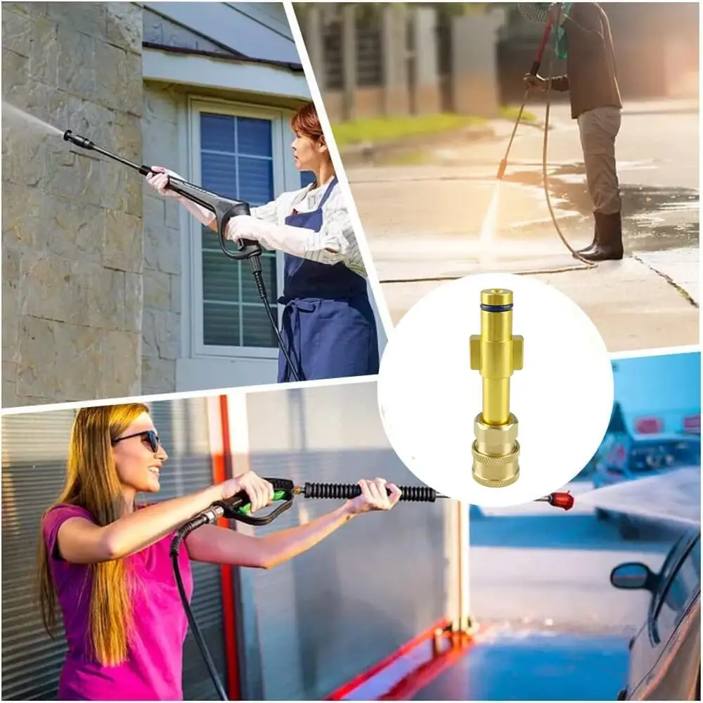 Car Wash Gun Adaptor For Elitech YILI Huter Patriot Daewoo Dax To 1/4" Quick Hitch Connect With Sprayer Nozzles 6