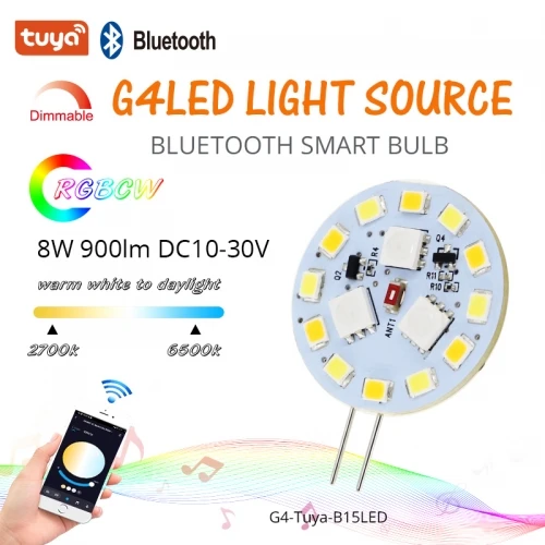 Bluetooth Enabled G4 Led Smart Bulb 12V 24V Fully Controllable Music Rhythm Color Changing Via Your Smartphone or Tablet Smart Led Light Bulbs
