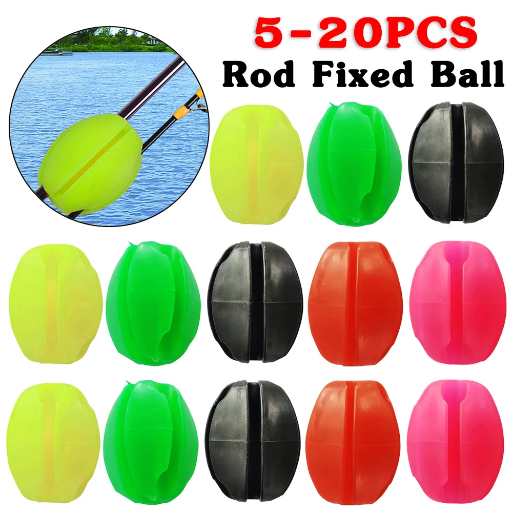 Fish Pole Protectors Anti-Collision Fishing Rod Protection Rack Silicone  Portable Elastic Flexible Reusable Binding Fishing Tool