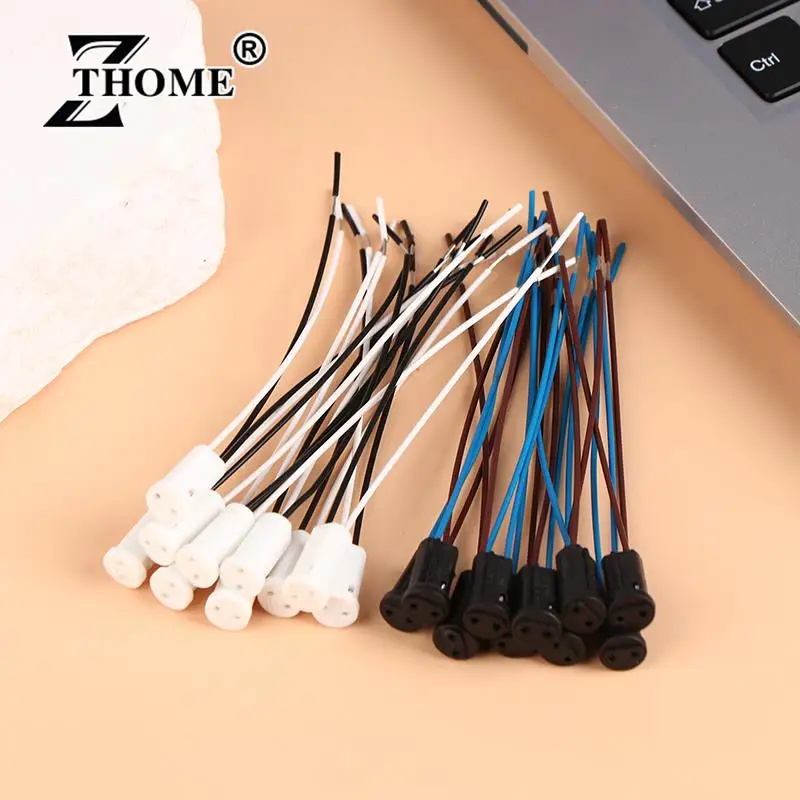 Lamp Holder Lamp Bulb Holder Lamp Base DIY Lighting Accessories 10PCS Household G4 Lamp Socket Wire Adapter With 10cm/20cm Wire G4 Lamp Holder For LED Crystal Heads Light Bulb Halogen Kit