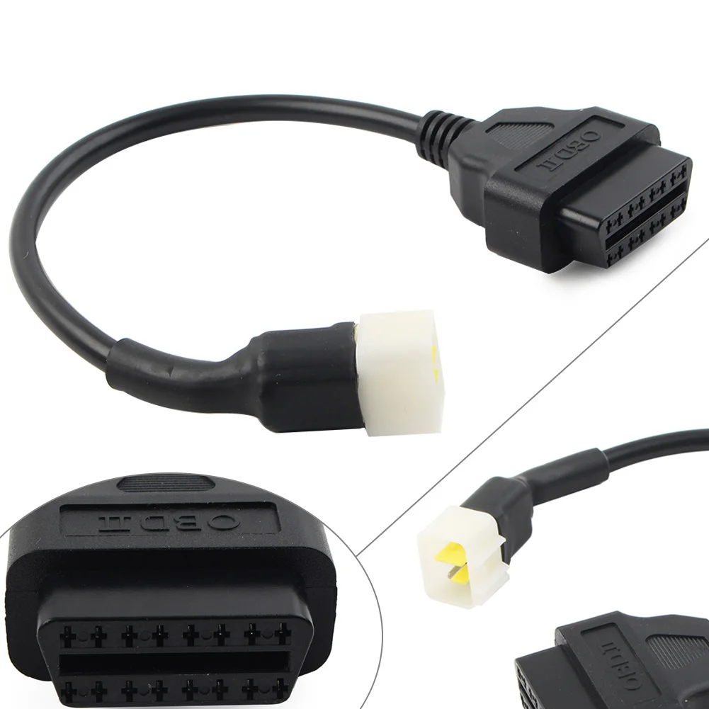 

6-контактный диагностический сканер OBD На OBD2 для мотоцикла, кабель адаптера для Delphi