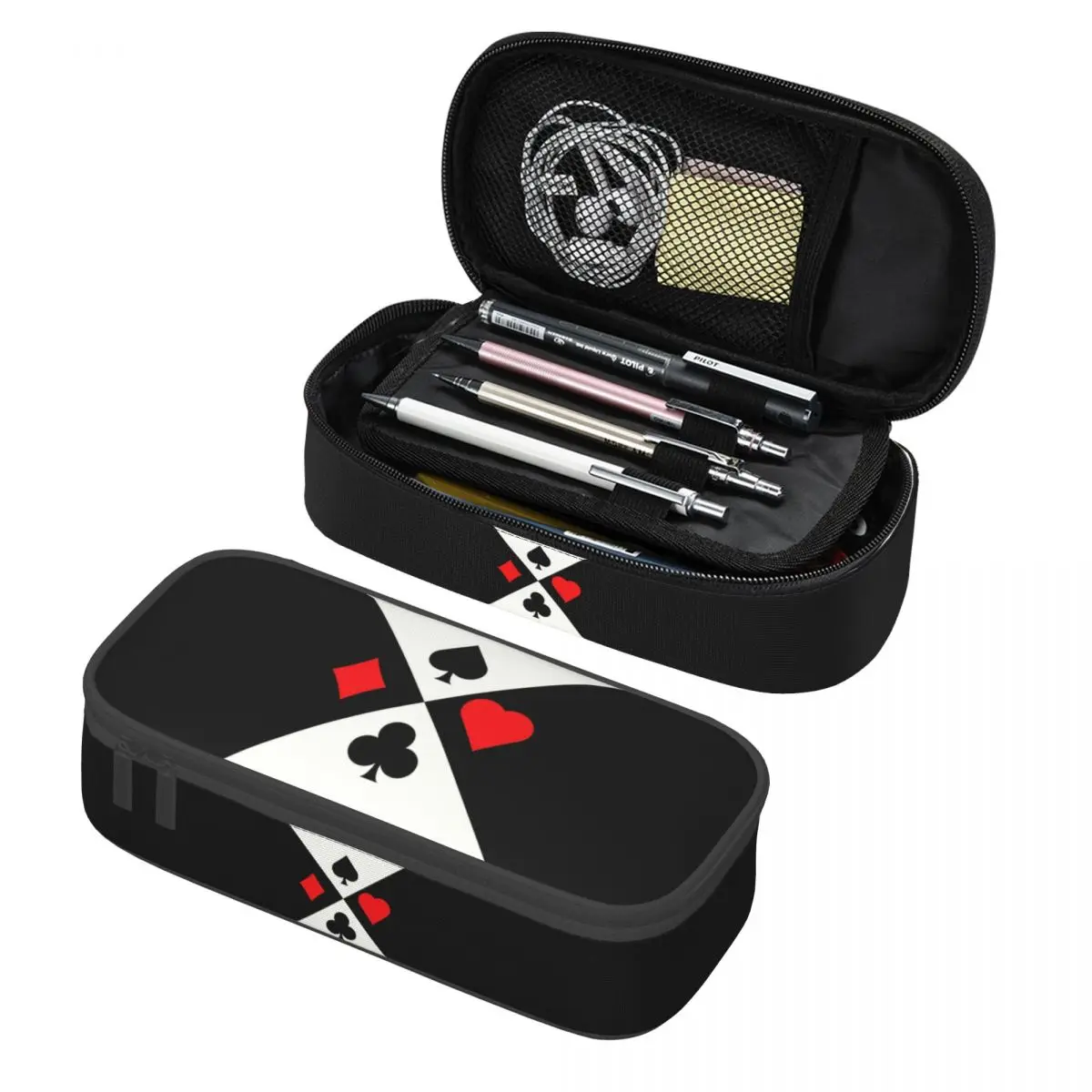 

Оригинальный милый карандаш для покера, четыре костюма, большой емкости для мальчиков и девочек, игроков в карты, сумка для карандашей, Школьные Аксессуары