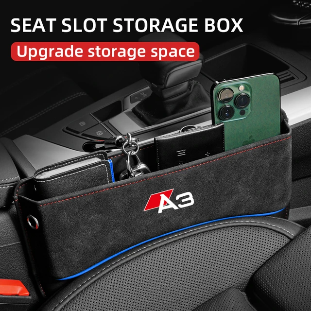 Auto Sitz Lücke Organizer Sitz Seite Tasche Vorbehalten Ladekabel Loch Für  Audi A3 Multifunktions Sitz Spalt Lagerung Box zubehör - AliExpress