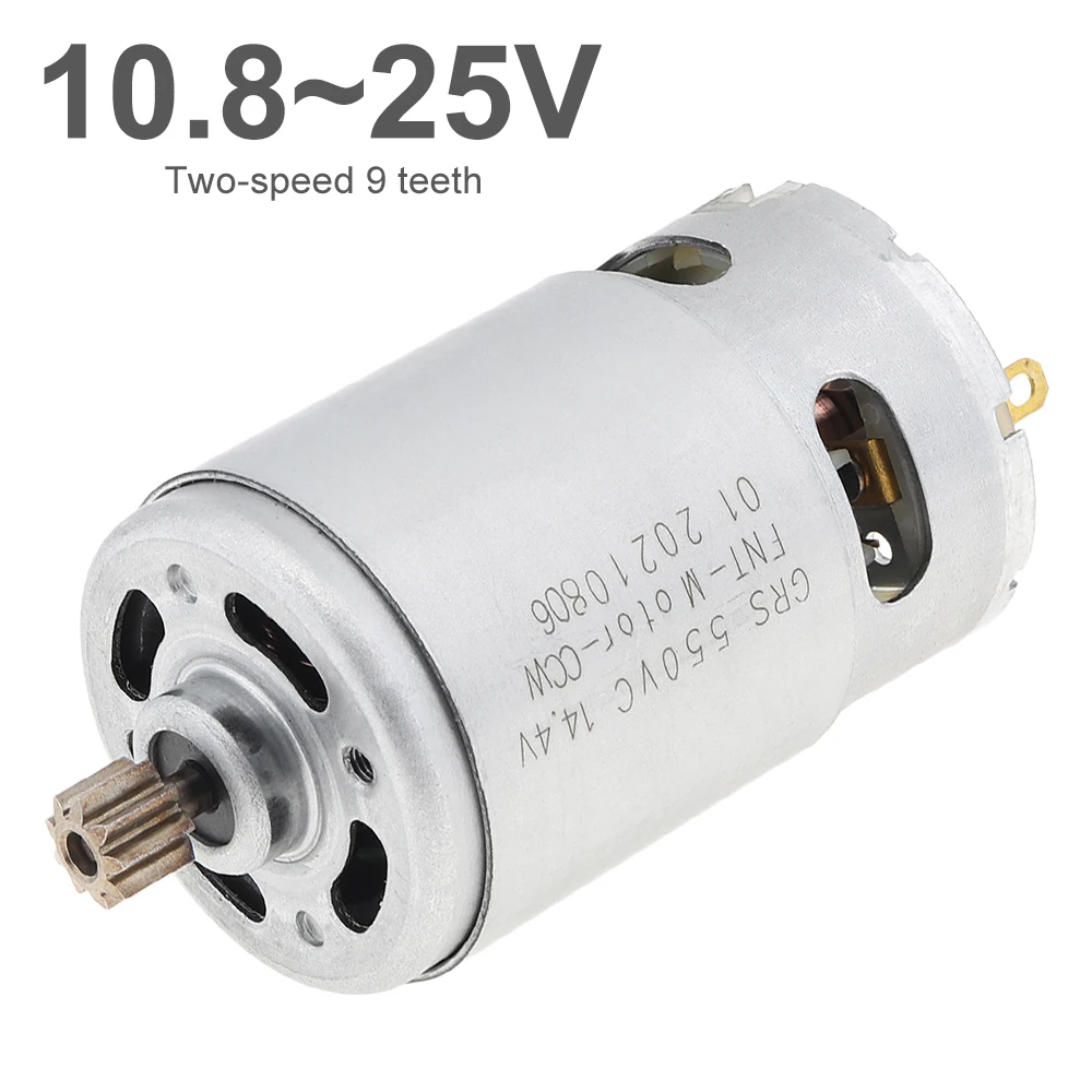

DC Motor 10.8-25V 21500-25000RPM for Electric Drill / Screwdriver with Single Speed 9 Tooth 9 Tooth DC Motor