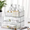 Transparent Diamond Makeup Organizer Case Luxury Drawer Cosmetic Storage Box Acrylic Lipstick Container Vanity Dresser Organizer 1