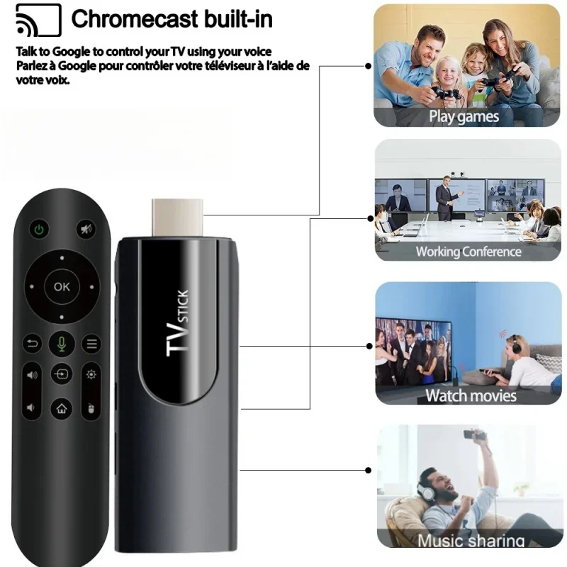 MX10 F3/MX10 mini TV stick h618 android13 ATV 4K HD TV box 2.4/5G WiFi smart TV receiver for Google YouTube Netflix media player 4
