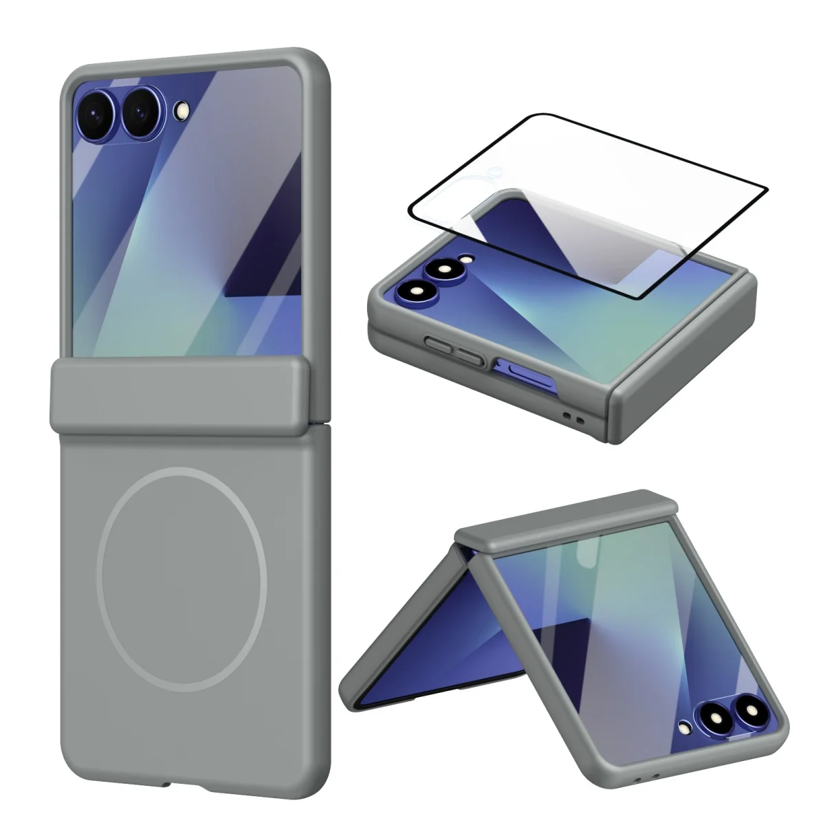 MagSafe Magnetic Phone Case with Screen Protector and Hinge Protection Cover
