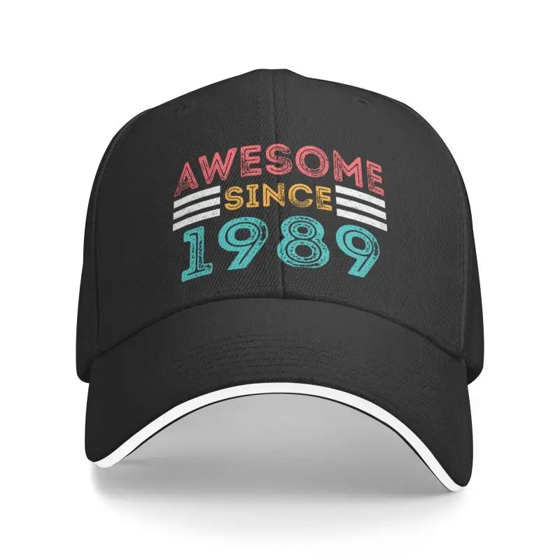 

Personalized Awesome Since 1989 Baseball Cap Outdoor Men Women's Adjustable Dad Hat Spring