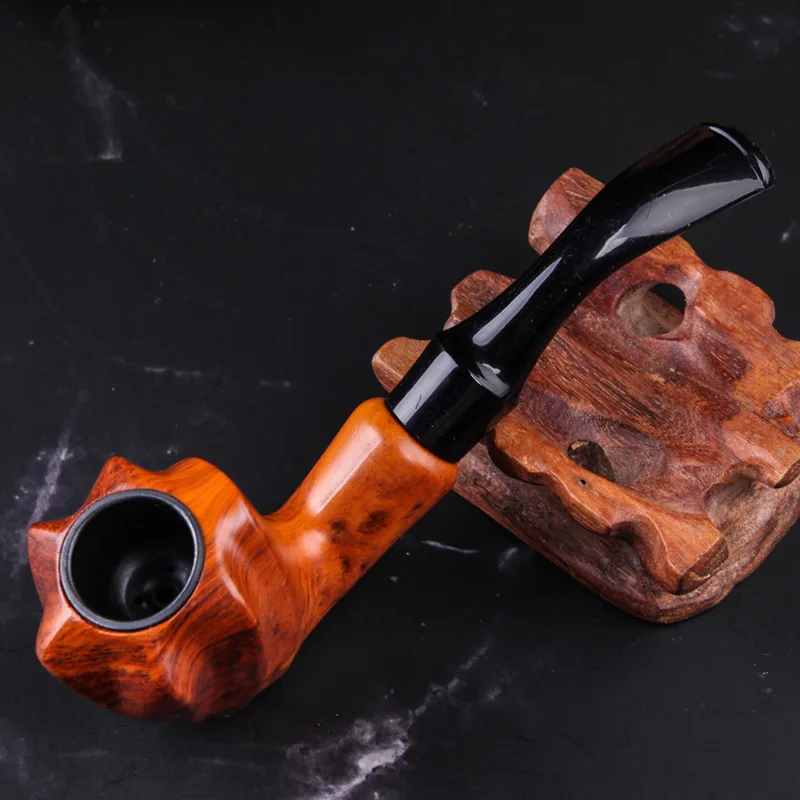 Durable Portable Detachable Resin Imitation Solid wood Pipes Smoking Tobacco Filter Pipes Cigarette Gifts