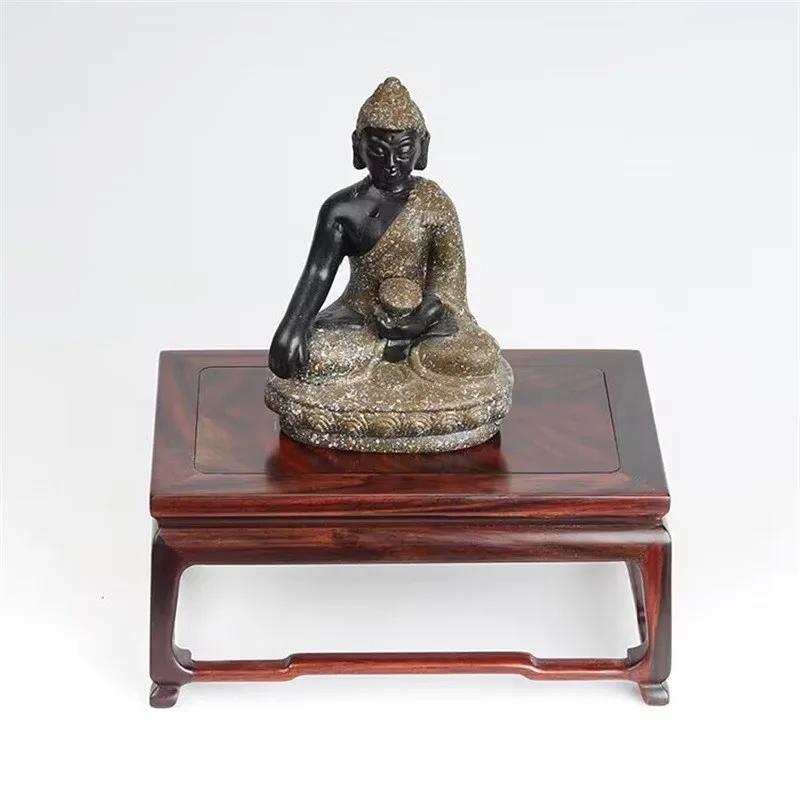 

Miniatures Table Stool Shape Wooden Display Stand Vase Incense Burner Base Buddha Pedestal Flower Pot Shelves Fish Tank Table