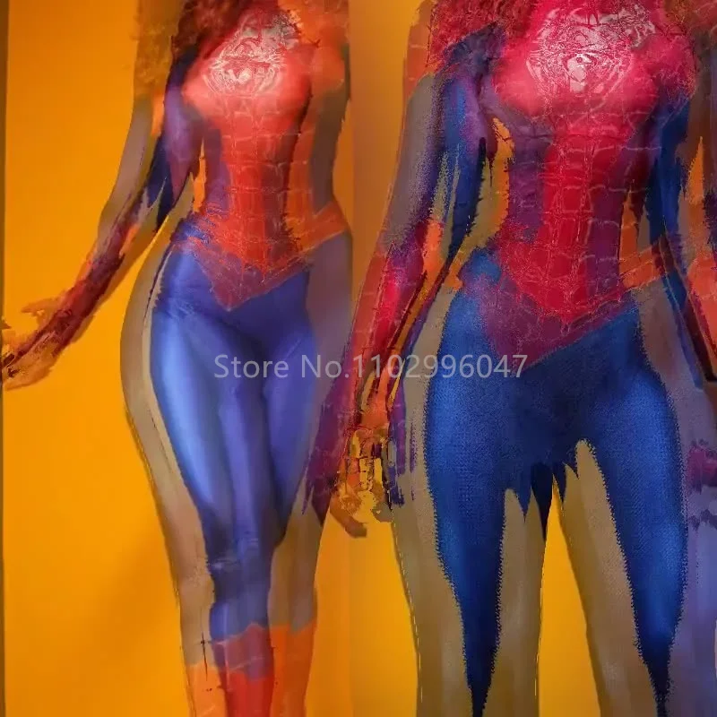 

2023 New Adult Kids Woman Girls Ps4 Game Spiderman Superhero Cosplay Costume Halloween Bodysuit Zentai Suit Party Jumpsuit