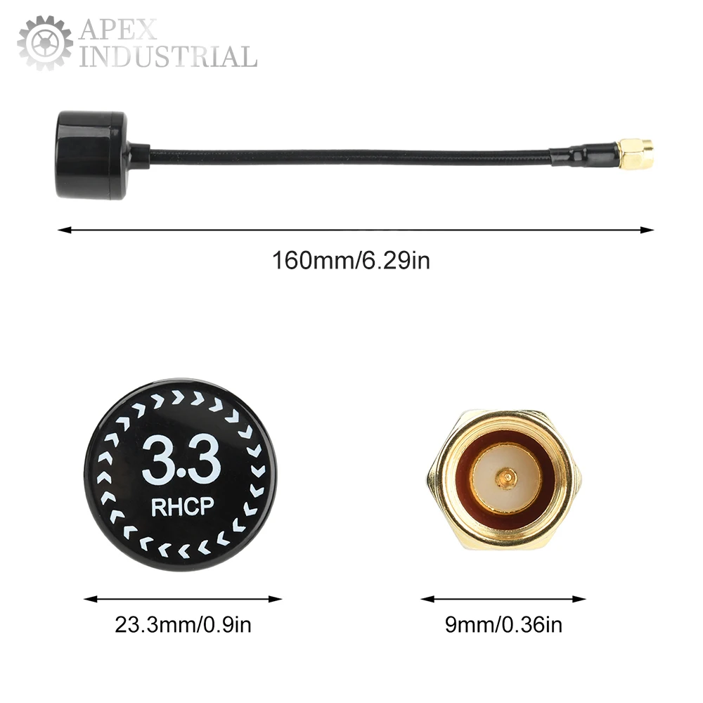 Antenne 4.5dBi 3250-3350MHz SMA pour drone Time Travel