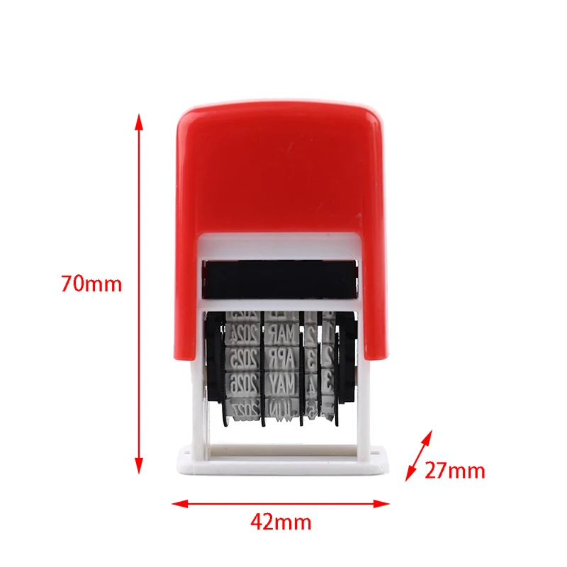 1Pc Planner Date Diy Handle Accountdatum Modderset Mini Zelfinkten Stempelen Voor Kantoorbenodigdheden Emboss