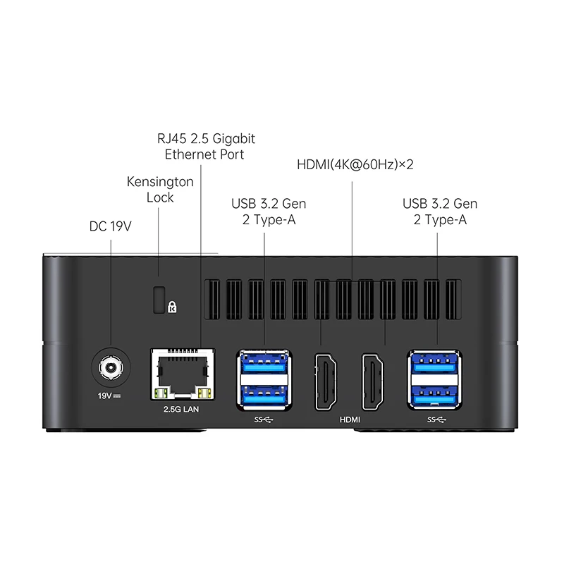Minisforum UM690 6900HX Mini PC Windows 11 Pro Support Dual