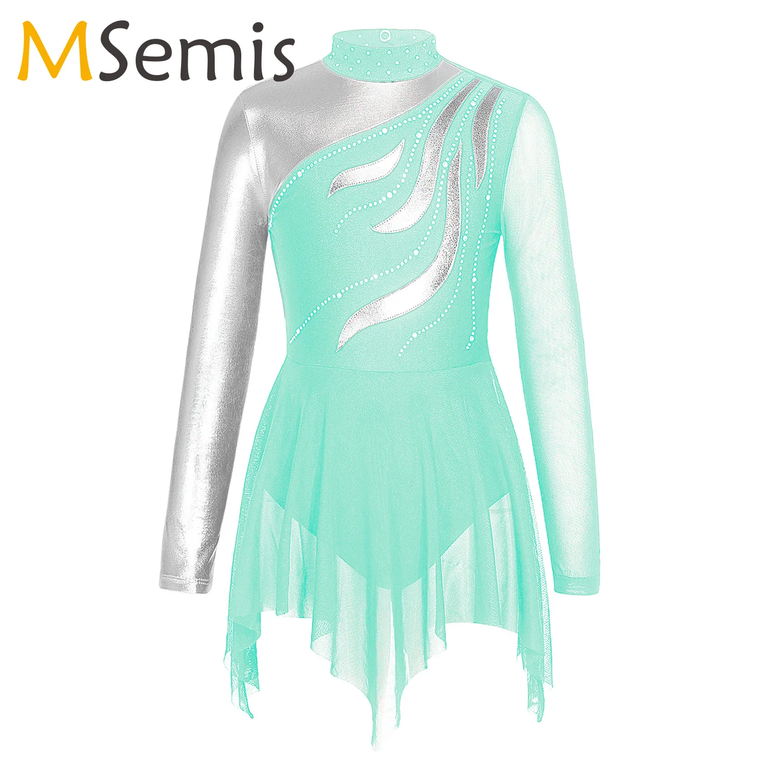 Oyolan Bambino Ragazza Vestito Ginnastica Pattinaggio Artistico