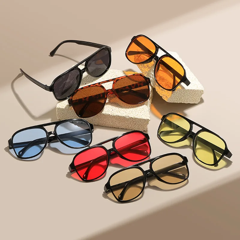 New Pc Frame Round Sunglasses Women Men Vintage Brand Square Sun Glasses for Male Shades Female Eyewear Anti-Glare Sunglasses BEST SELLERS