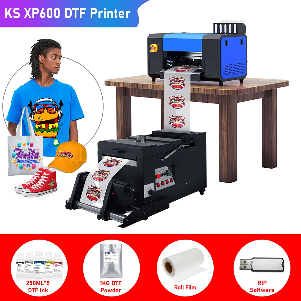 

DTF Printer A3 impressora DTF For Epson XP600 dtf trasnfer printer A3 dtf powder shaker printing machine For tshirt fabric print