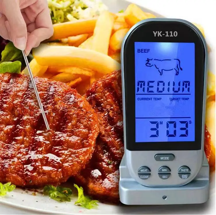 Digital Wireless Oven Thermometer Meat BBQ Food Probe Kitchen Cooking Tools